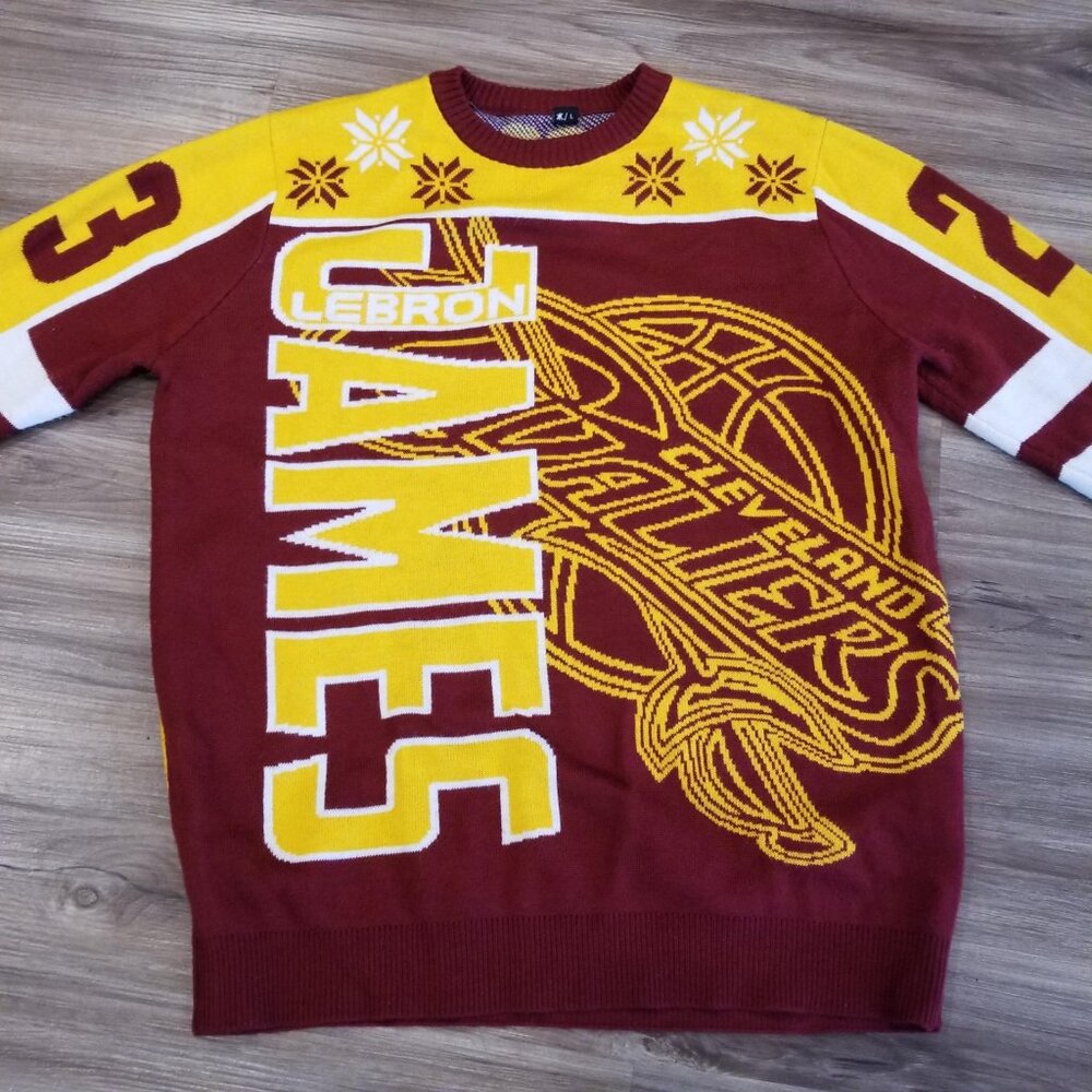 NBA Men's Cleveland Cavaliers Lebron James #23 Ugly Sweater Basketball